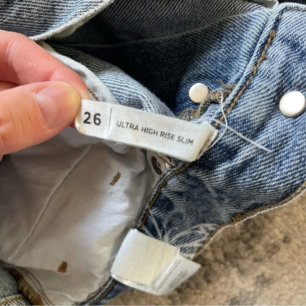 PacSun Butterfly Denim Ultra High Rise Slim Jeans